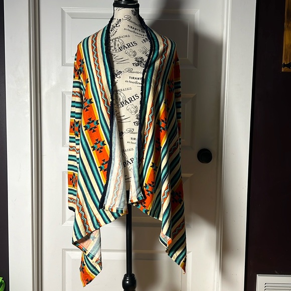 Altar’d State Open Aztec Southwestern Cardigan Sweater Sz Small Bold/Colorful - Picture 1 of 5